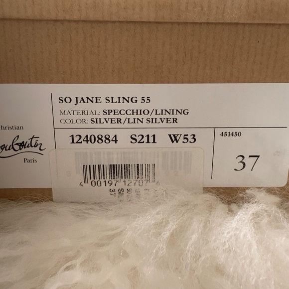 Christian Louboutin So Jane Sling sz 37 - Picture 4 of 7